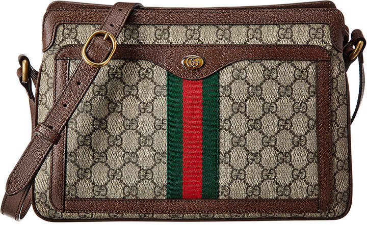 gg supreme canvas shoulder bag