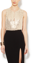 Thumbnail for your product : L'Agence Armored Beaded Sleeveless Top