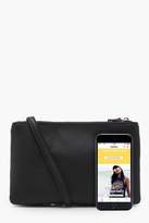 Thumbnail for your product : boohoo Double Zip Cross Body Bag