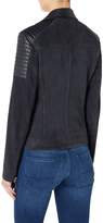 Thumbnail for your product : HUGO BOSS Jamela 3 Leather Zip Jacket in Dark Blue