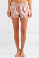 Thumbnail for your product : Stella McCartney Poppy Snoozing Leopard-print Stretch-silk Satin Pajama Set - Pastel pink