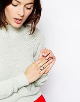 Thumbnail for your product : Giles Deacon Libertine By Giles Deacon Rhodium Plated Heart Ring