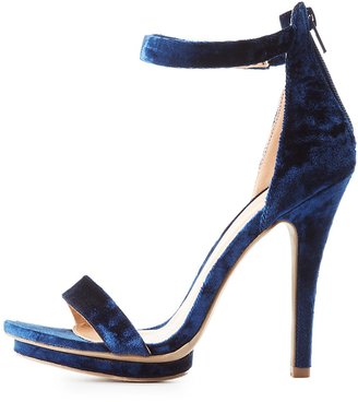 Charlotte Russe Velvet Two-Piece Dress Sandals