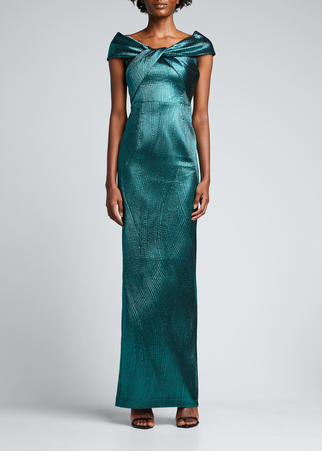 teal green evening dress