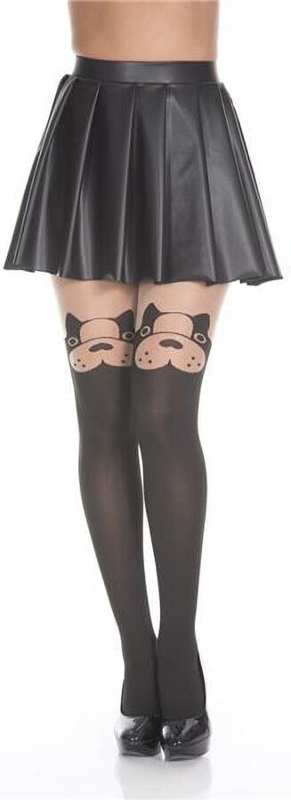 Music Legs Women’s Women’s Dog print spandex pantyhose