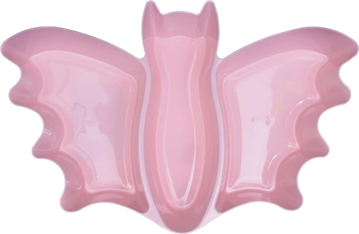 Amscan Pastel Pink Bat Platter - (12" x 19") 1 Piece - Durable Serveware, Ideal for Halloween and Themed Parties
