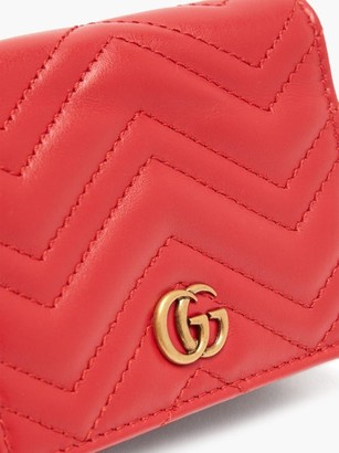Gucci GG Marmont Quilted-leather Wallet - Red