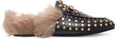 Thumbnail for your product : Gucci Princetown studded leather slippers