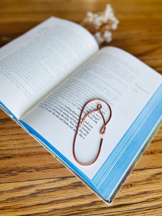 Etsy Copper Sandal Handmade Bookmark Wire Art Book Accessory Reading Stationary