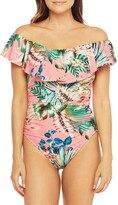 Thumbnail for your product : La Blanca Tropical Off the Shoulder One-Piece Swimsuit