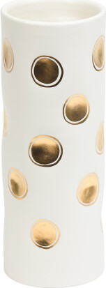 TJMAXX 16.25In 14Kt Gold Accented Dimples Ceramic Vase