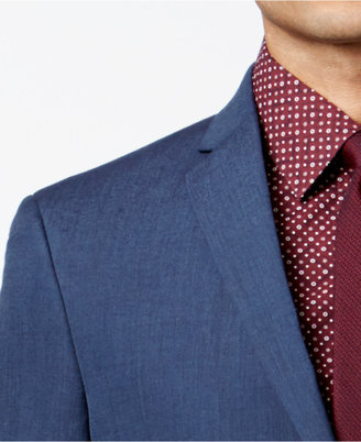 Kenneth Cole Reaction Men's Slim-Fit Blue Pindot Suit