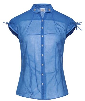 Women Short Sleeve Blue Button Down Shirt | Shop the world's 
