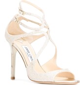 Thumbnail for your product : Jimmy Choo platinum ice Lang 100 leather sandals