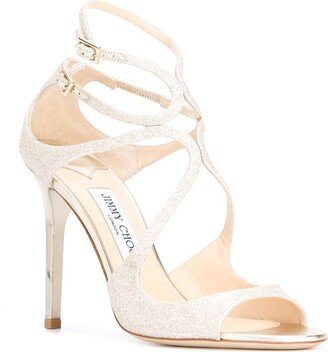 Jimmy Choo platinum ice Lang 100 leather sandals