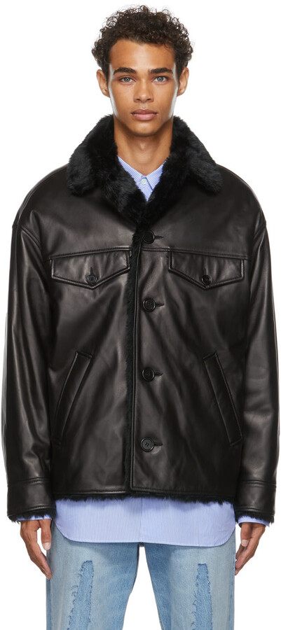 Fur leather Jacket