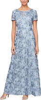 Thumbnail for your product : Alex Evenings Petite Rosette Lace A-Line Gown