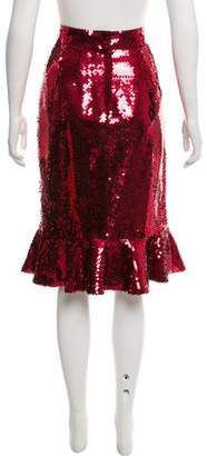 Dolce & Gabbana Sequin Knee-Length Skirt