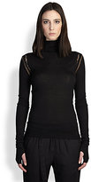 Thumbnail for your product : Ann Demeulemeester Open-Shoulder Turtleneck Sweater