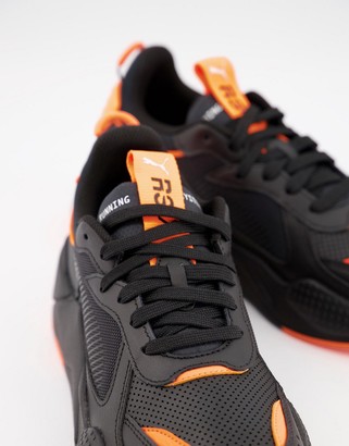 puma rs black orange