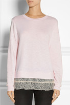 Thumbnail for your product : Clu Lace-trimmed jersey sweatshirt