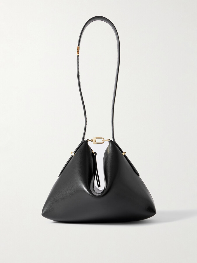 Totême Bevel Leather Tote - Black