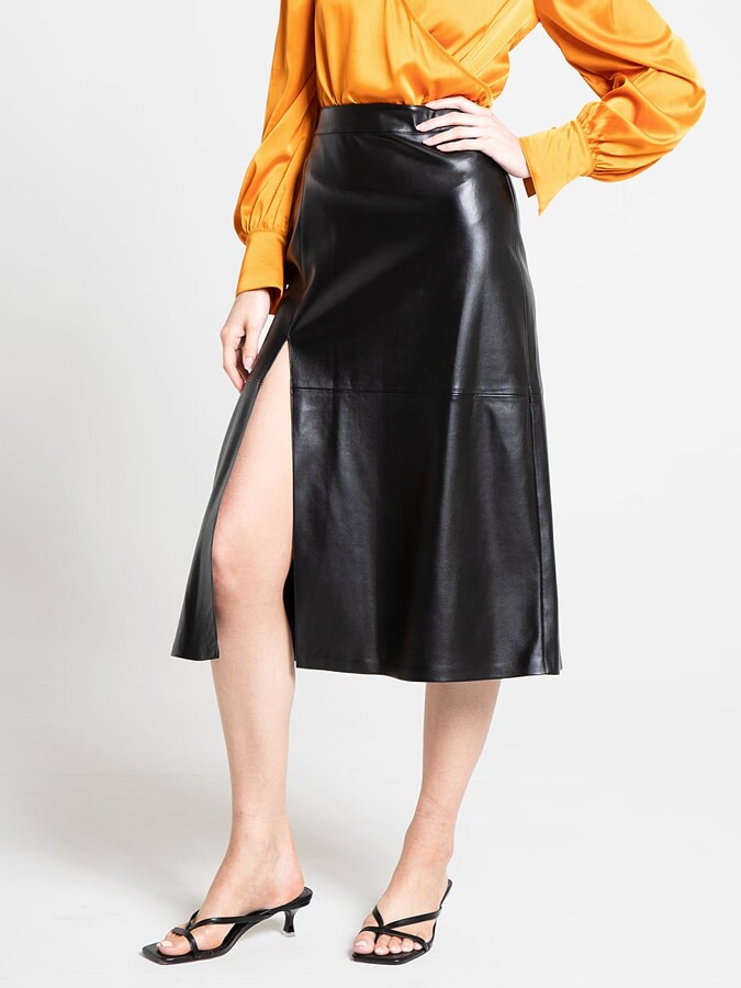 New York and Company Faux Leather Pencil Skirt - Aaron & Amber - ShopStyle