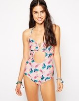 Thumbnail for your product : Playful Promises Pastel Fruit Snake Cut Out Swimsuit