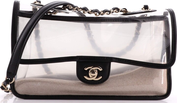 Chanel Sand By The Sea Flap Bag PVC with Lambskin Medium - ShopStyle