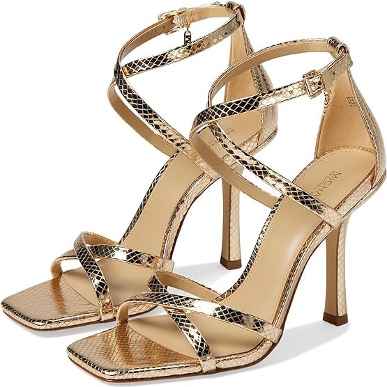MICHAEL Michael Kors Celia Strappy Sandal (Pale Gold) Women's Shoes -  ShopStyle