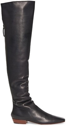 The Row Slouch Over-The-Knee Leather Boots - ShopStyle
