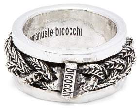 Emanuele Bicocchi Braided Sterling-silver Ring - Mens - Silver