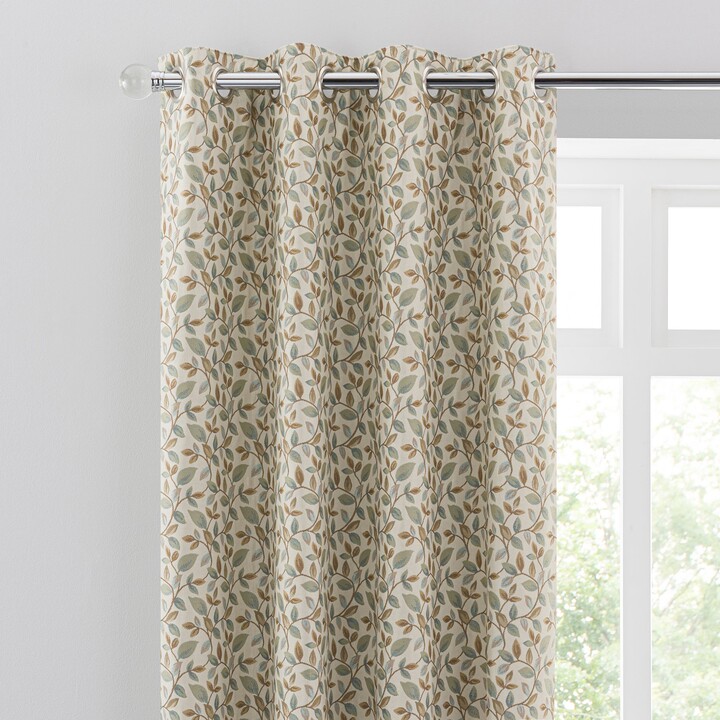 Dunelm Dianna Duck Egg Eyelet Curtains Beige ShopStyle