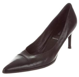 Helmut Lang Leather Pointed-Toe Pumps