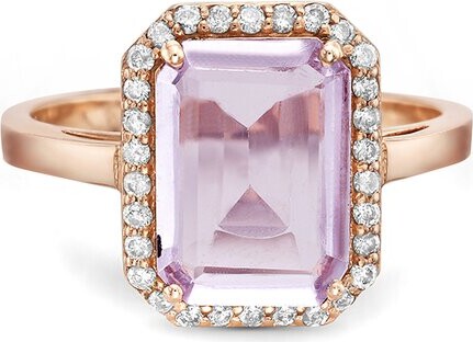 Forever Creations USA Inc. Forever Creations 14K Rose Gold 2.17 Ct. Tw. Diamond & Morganite Halo Ring