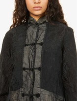 Thumbnail for your product : Black Comme Des Garcon Mandarin-collar sheer shell jacket
