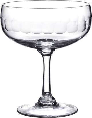 Crystal Martini Glasses with Spears Design, Set of 2
