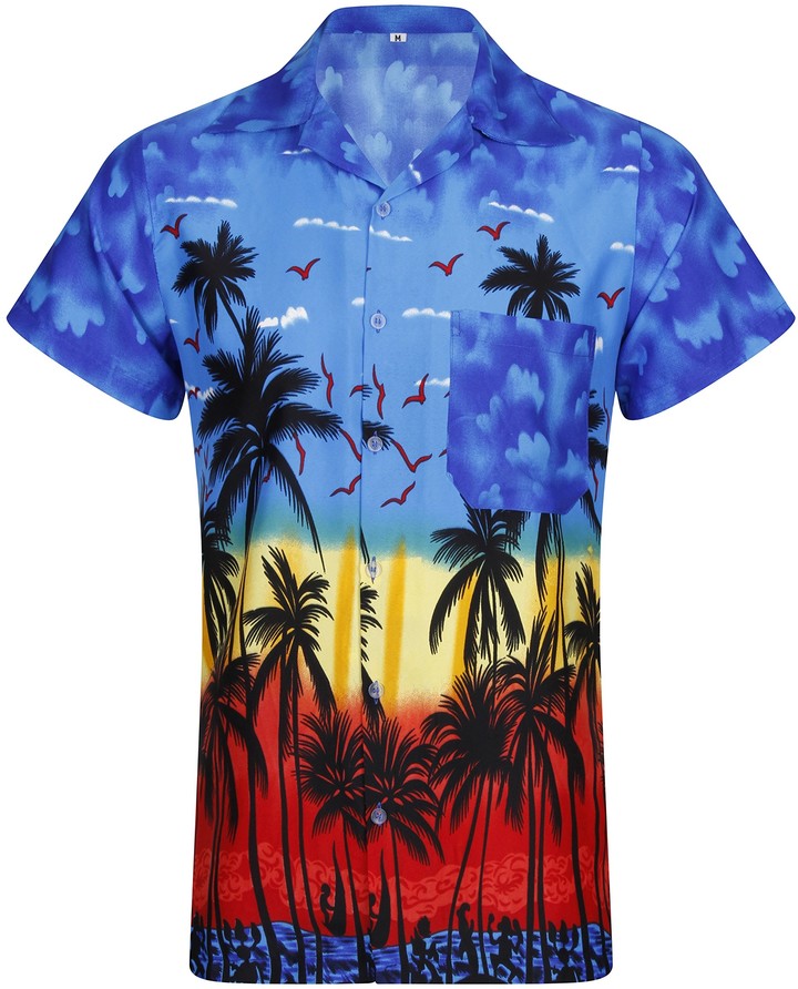 Oe Menswear Hawaiian Shirt Mens Loud Aloha Funky Hawaii Holiday Beach