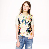 Thumbnail for your product : J.Crew Merino wool silk-panel sweater in cove floral