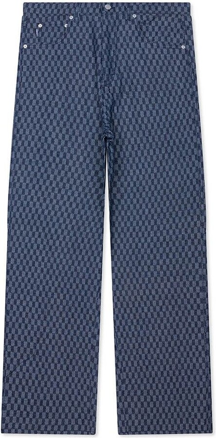 Pleasures Formula Baggy Checker Jeans