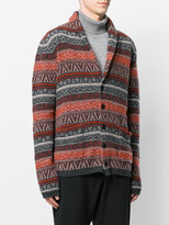 Thumbnail for your product : Lardini shawl collar intarsia cardigan