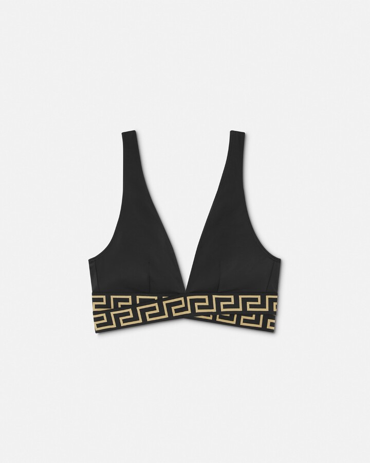 Versace Jacquard Triangle Bikini Top