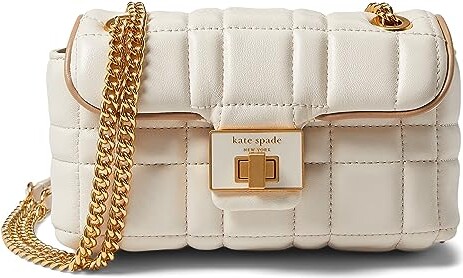Kate Spade Evelyn Quilted Leather Small Shoulder Crossbody (Ivory