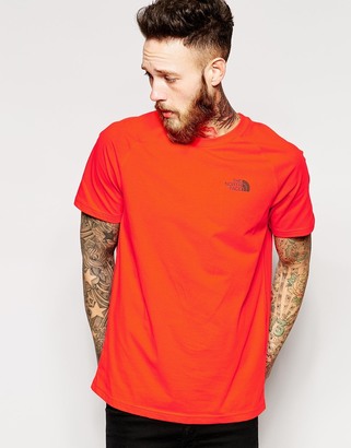 The North Face T-Shirt with Kilimanjaro Back Print - Orange