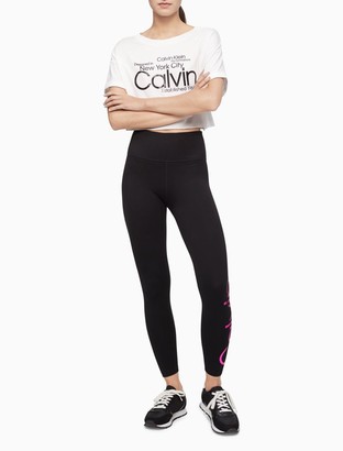 Calvin Klein Performance Oversized Logo High Waist 7/8 Leggings - ShopStyle  Activewear