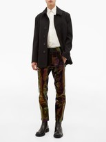 Thumbnail for your product : Givenchy Iridescent-leather Straight-leg Trousers - Black