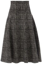 Thumbnail for your product : Norma Kamali Grace Houndstooth-print Jersey Skirt - Black/white