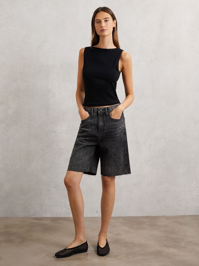 Good American Good Denim Bermuda Shorts