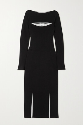 3.1 Phillip Lim - Cutout Wool-blend Midi Dress - Black