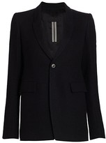 Thumbnail for your product : Rick Owens Extreme Soft Wool-Blend Blazer